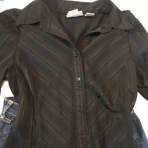 very nice long sleeve blouse with buttons size m